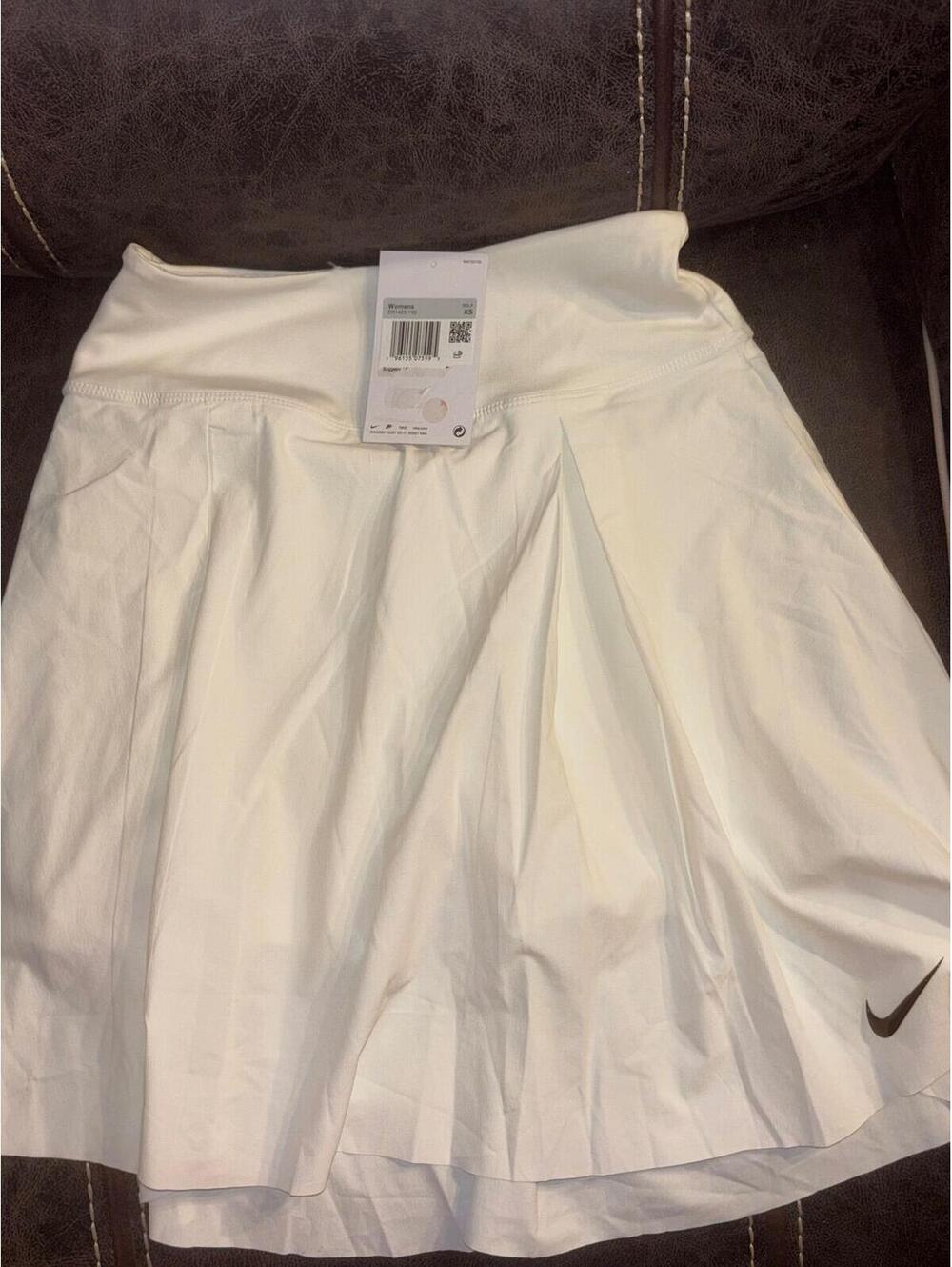 Nike Dri-FIT Golf Skort White Pleated Athletic Tennis Skirt XS NWT - Picture 1 of 7